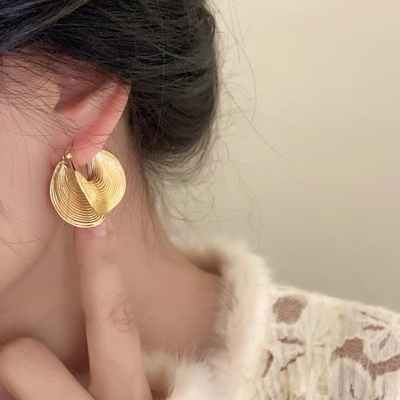Women'S Affordable Accessories - PAPERPLUS Women's Gold Plated Hoop Earrings