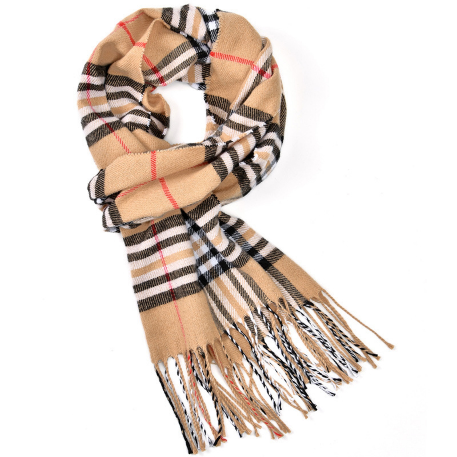 1PCPlaid Scarf Tassel Design C - огляд і ціна Women'S Winter Accessories Set
