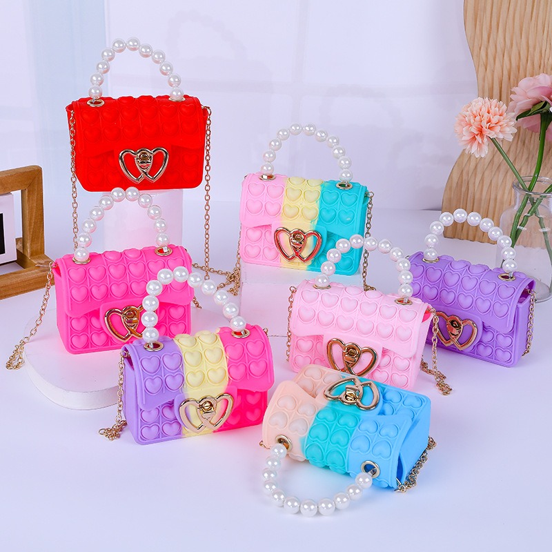 Silicone Love Bubble Jelly Bag - огляд і ціна Wallet Chain Bag