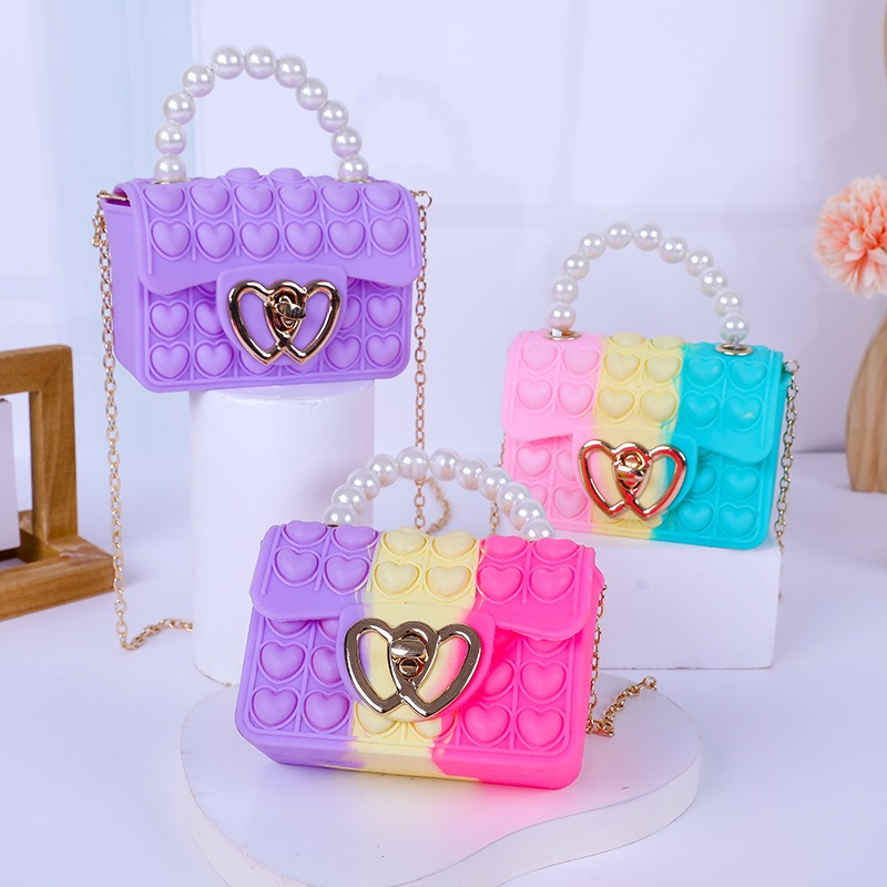 Silicone Love Bubble Jelly Bag - огляд і ціна Wallet Chain Bag