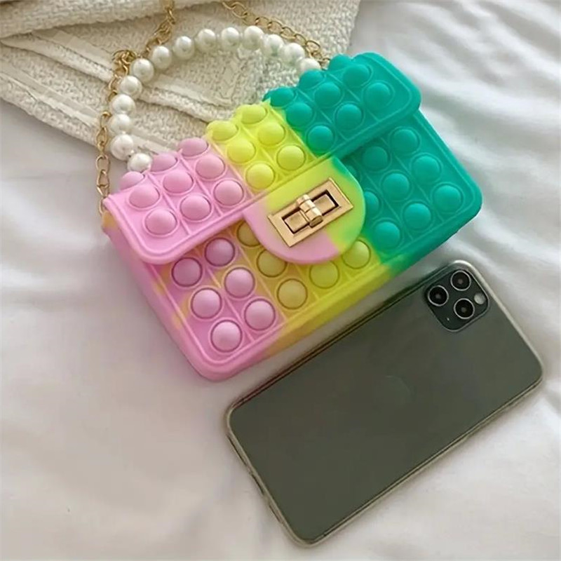 Silicone Love Bubble Jelly Bag - огляд і ціна Wallet Chain Bag