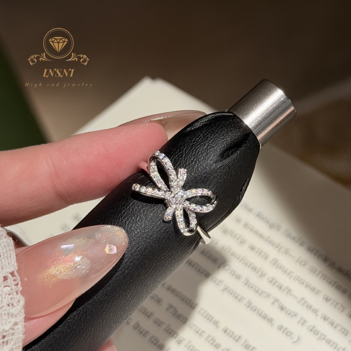Silver Full Diamond Bow Ring N - огляд і ціна Women'S Affordable Accessories