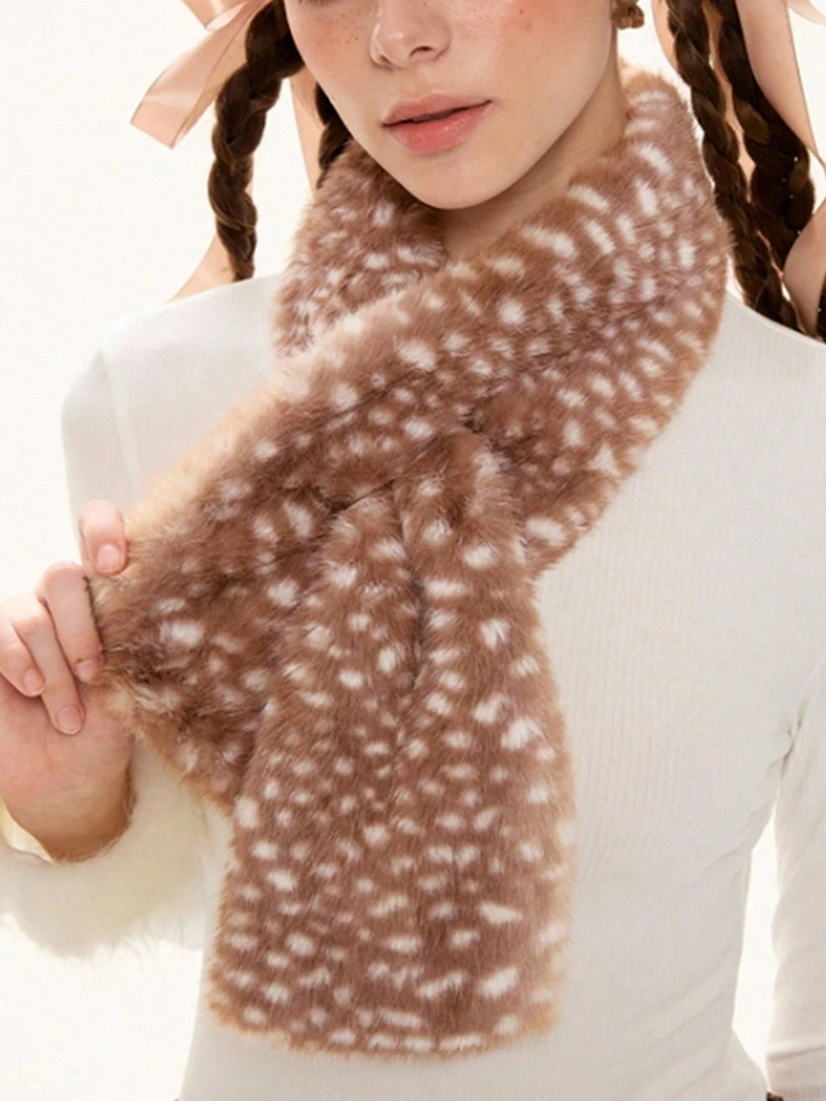 Winter Harajuku Elk Plush Scar - огляд і ціна Women'S Winter Accessories Set