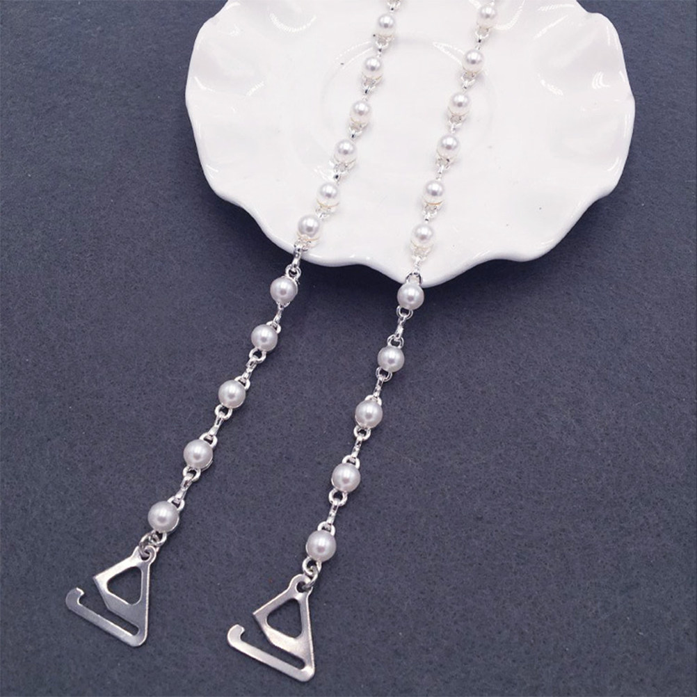1Pair Pearl Bra Straps Rose Fl - огляд і ціна Women Accessories Holder