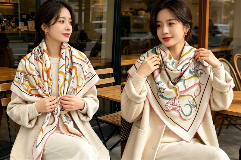 Double Faced 135CM Scarf Luxur - огляд і ціна Women'S Winter Accessories Set