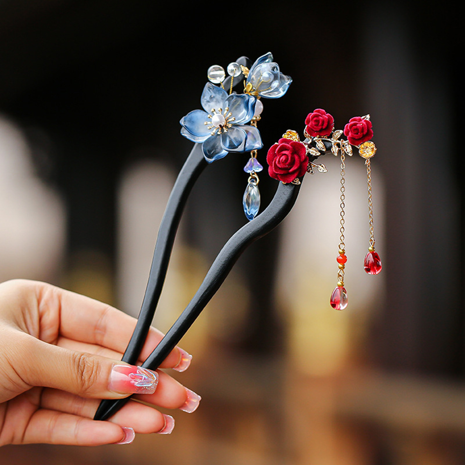 Chinese Style Flower Tassel Ha - огляд і ціна Women Accessories On Sale