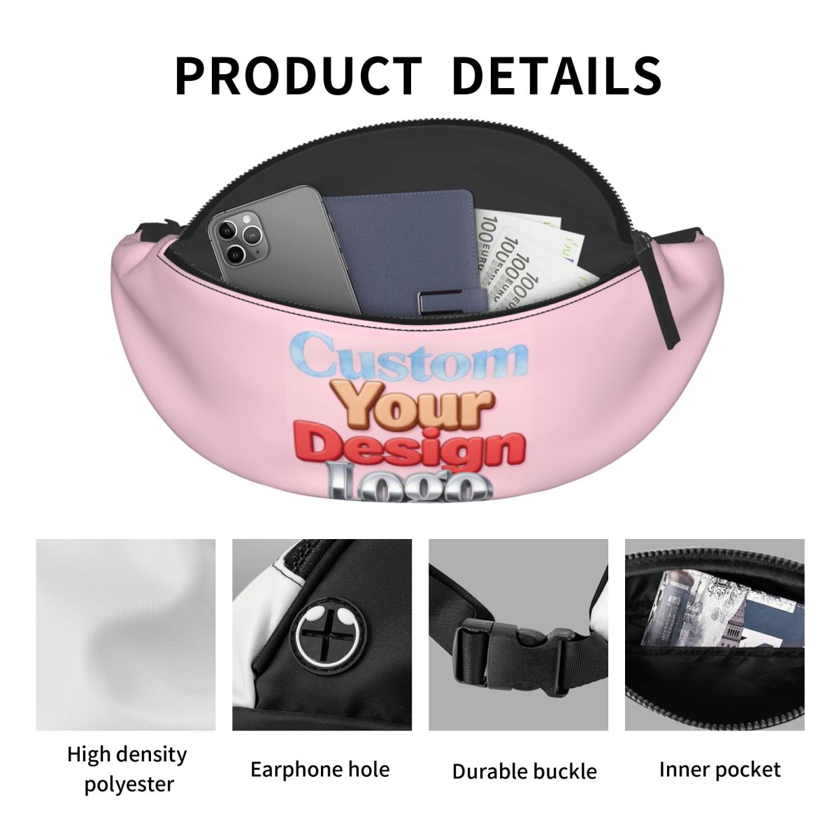 Custom Your Design Logo Fanny  - огляд і ціна Women Accessories Logo Design