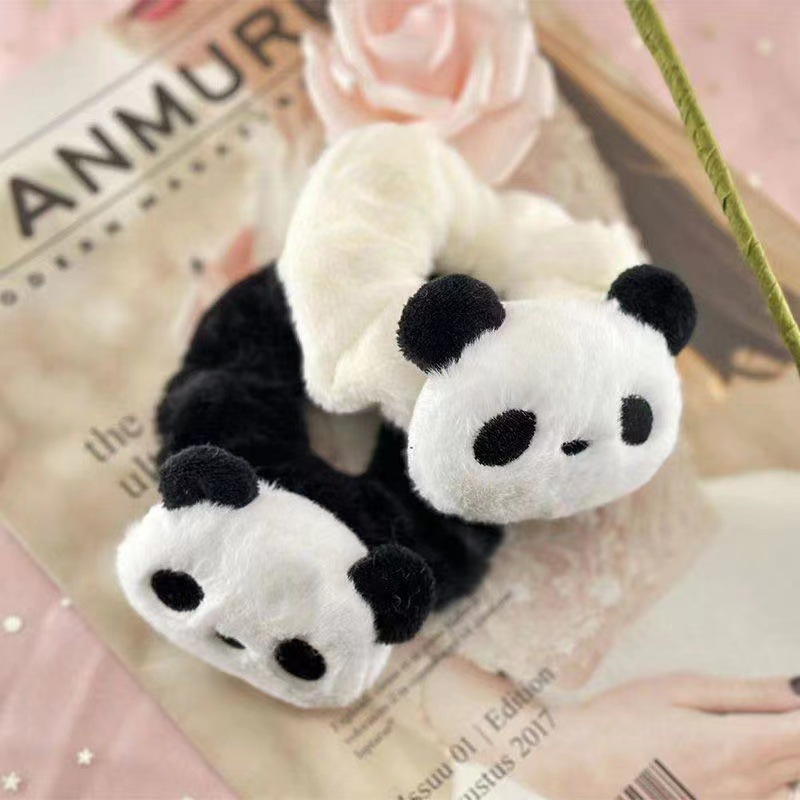 Cute Plush Panda Puppy Hair Ti - огляд і ціна Women'S Winter Accessories Set