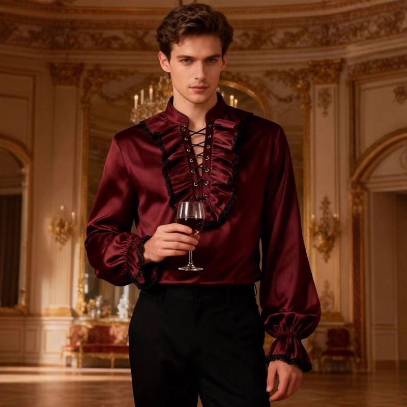 Men's victorian shirt Velvet R - огляд і ціна Layered Necklace Set