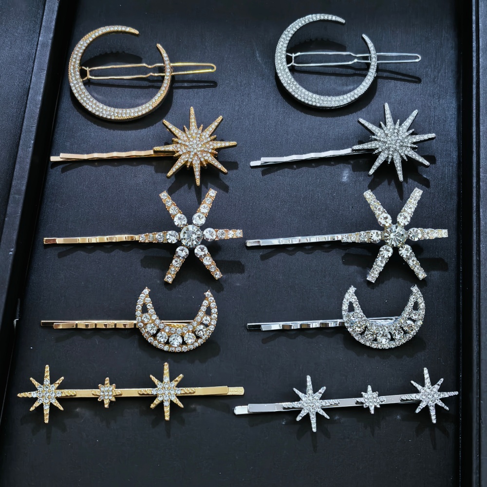 3/4 pcs set Crystal Star Hairp - огляд і ціна Women Accessories On Sale