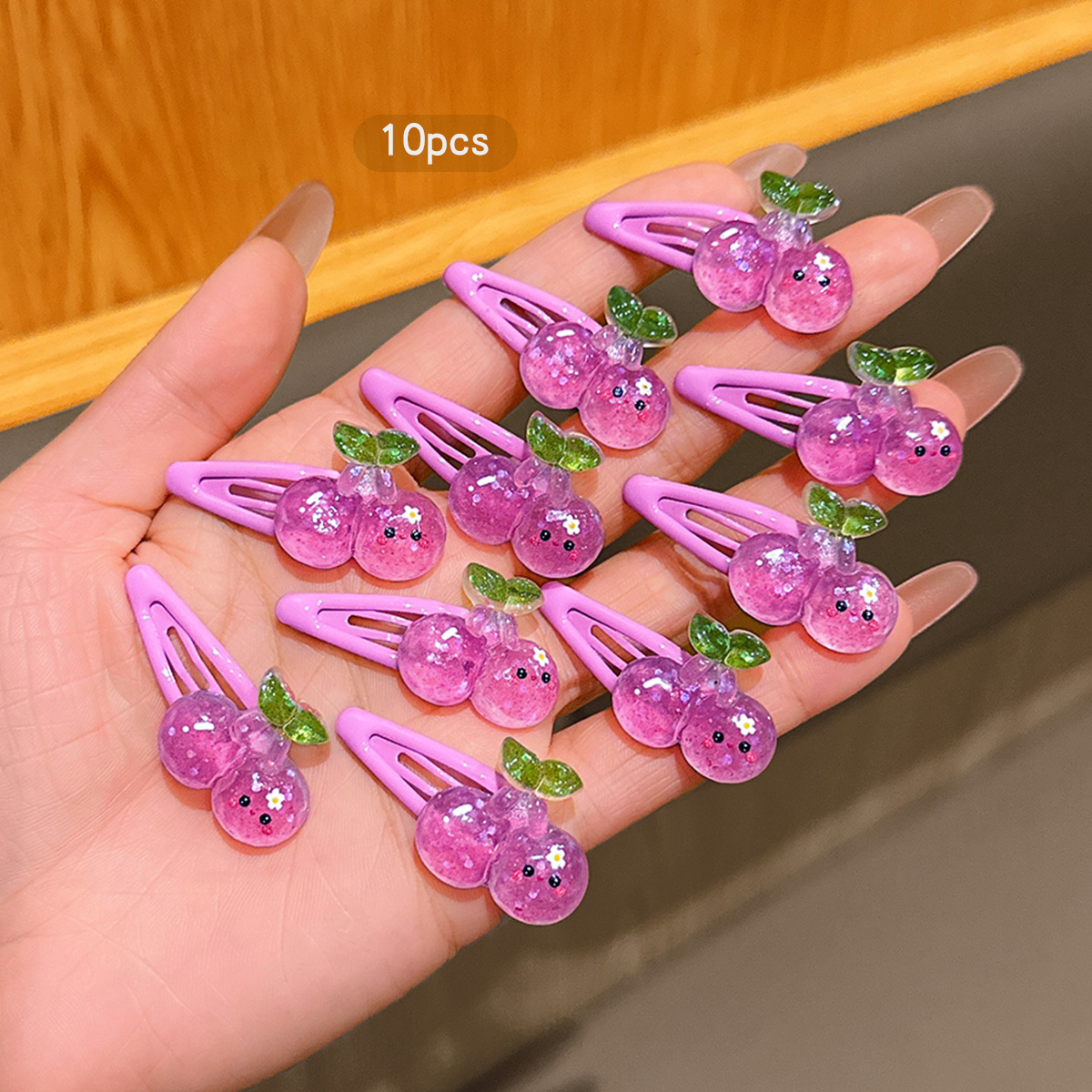 10 Purple Cherry BB Clips Swee - огляд і ціна Women'S Affordable Accessories