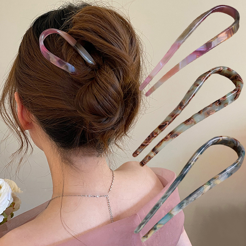 U-Shaped Hair Sticks Acetate A - огляд і ціна Women Accessories On Sale