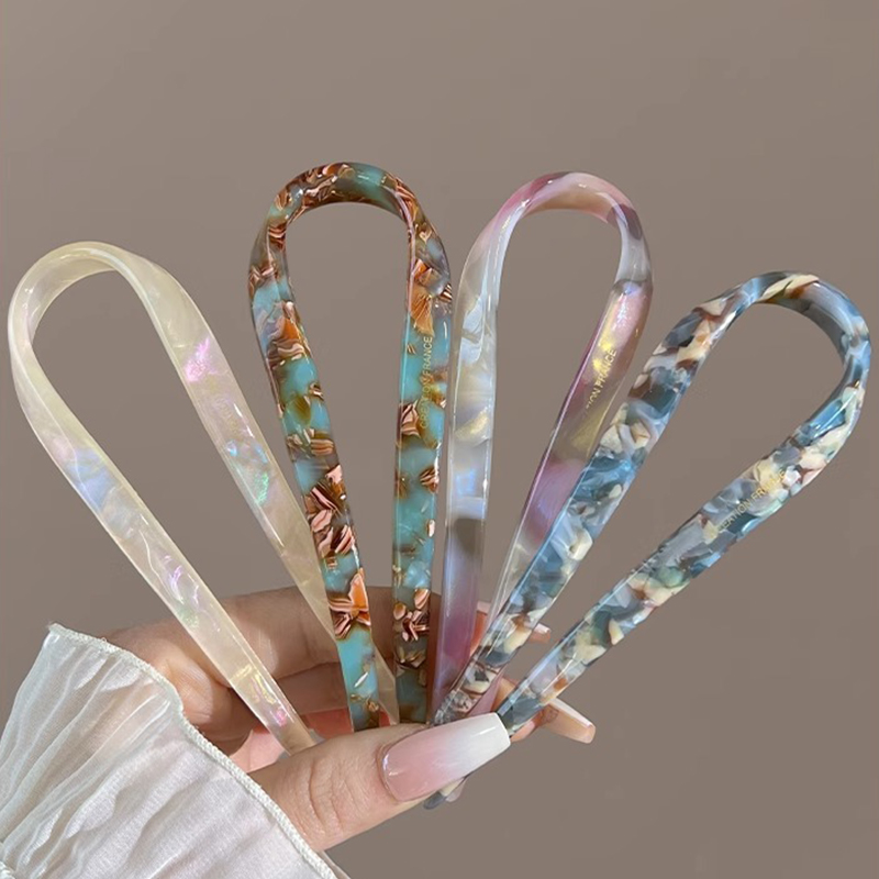 U-Shaped Hair Sticks Acetate A - огляд і ціна Women Accessories On Sale