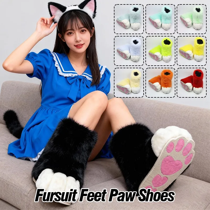 1Pair Fursuit Feet Paw Shoes K - огляд і ціна Women'S Winter Accessories Set