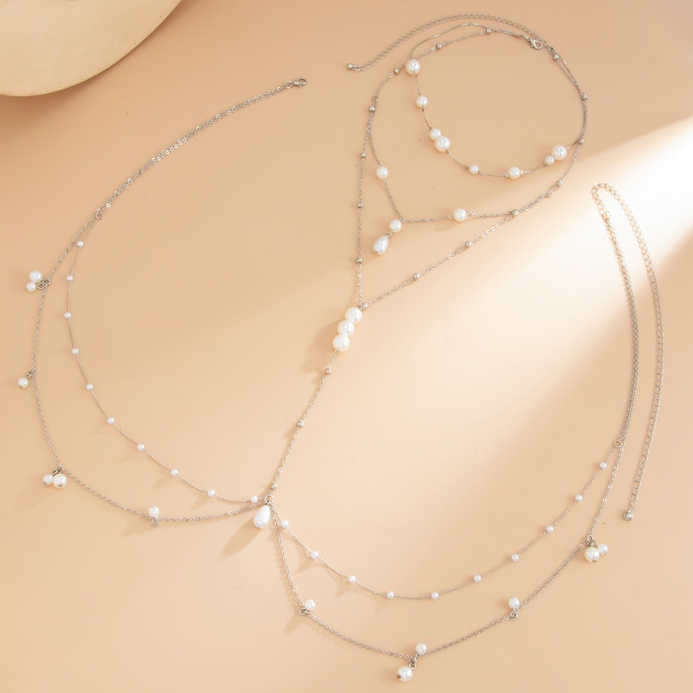 Multi Layer Imitation Pearl Ne - огляд і ціна Layered Necklace Set