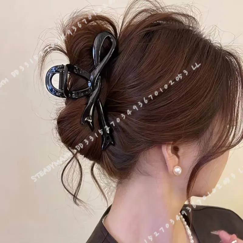 13cm Acrylic Ribbon Bow Hair C - огляд і ціна Women Accessories Holder