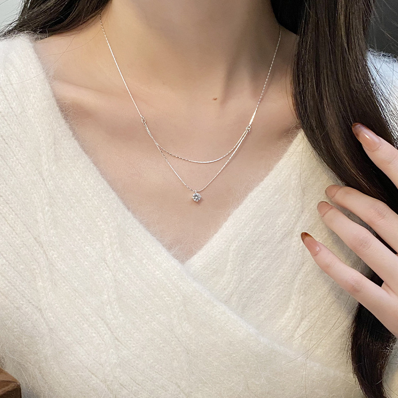 925 Sterling Silver Four Claw  - огляд і ціна Layered Necklace Set