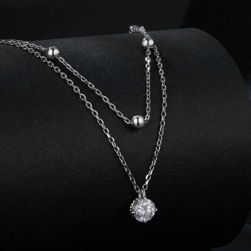 Bamoer U 0.5CT Moissanite Neck - огляд і ціна Layered Necklace Set