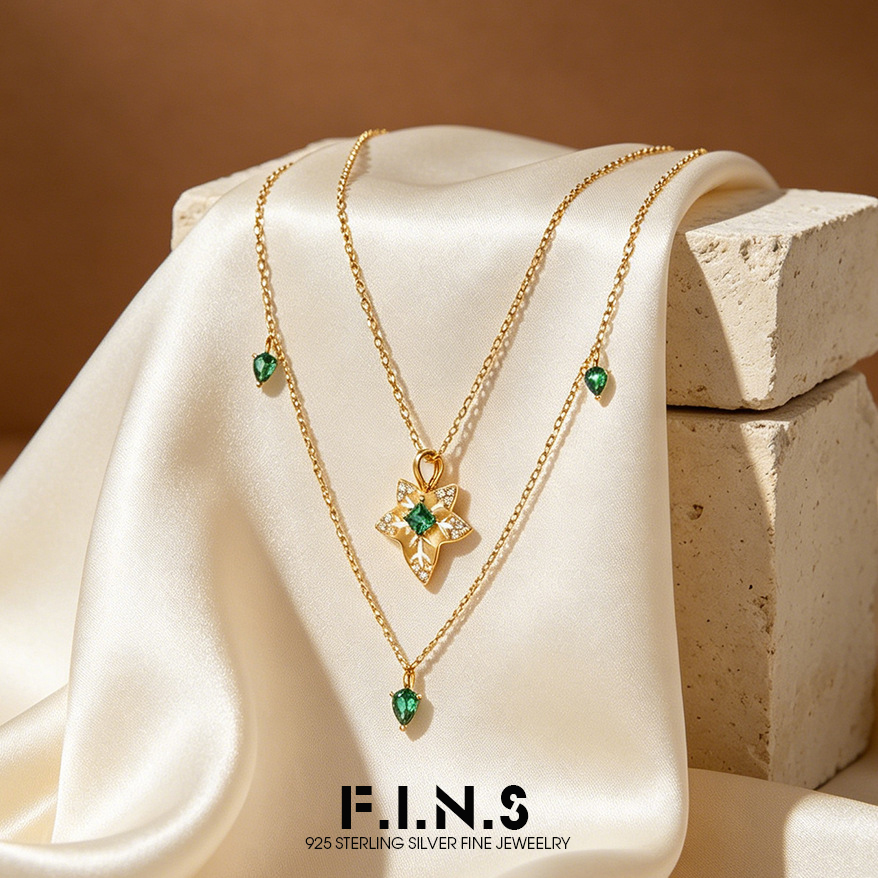 F.I.N.S 925 Sterling Silver Do - огляд і ціна Layered Necklace Set
